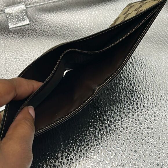 Gucci GG Monogram Bifold Wallet Brown Tan Canvas Cardholder Luxury Classic - Picture 8 of 13